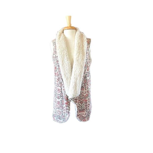 Anthropologie Jackets & Blazers - Hei Hei Jacquard Sherpa Lined Long Vest Women’s